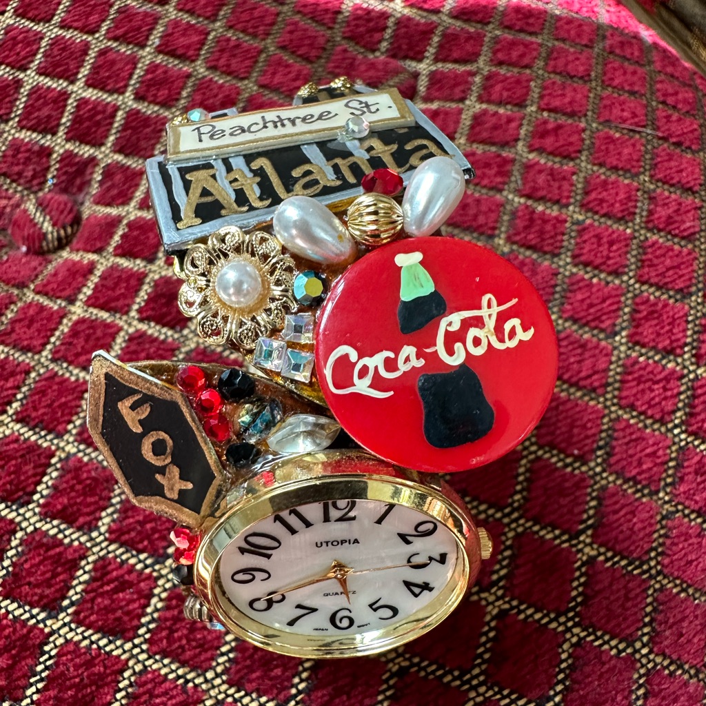 Nostalgic 1990s Atlanta Highlights Cuff Bracelet With Matching Earrings 10$